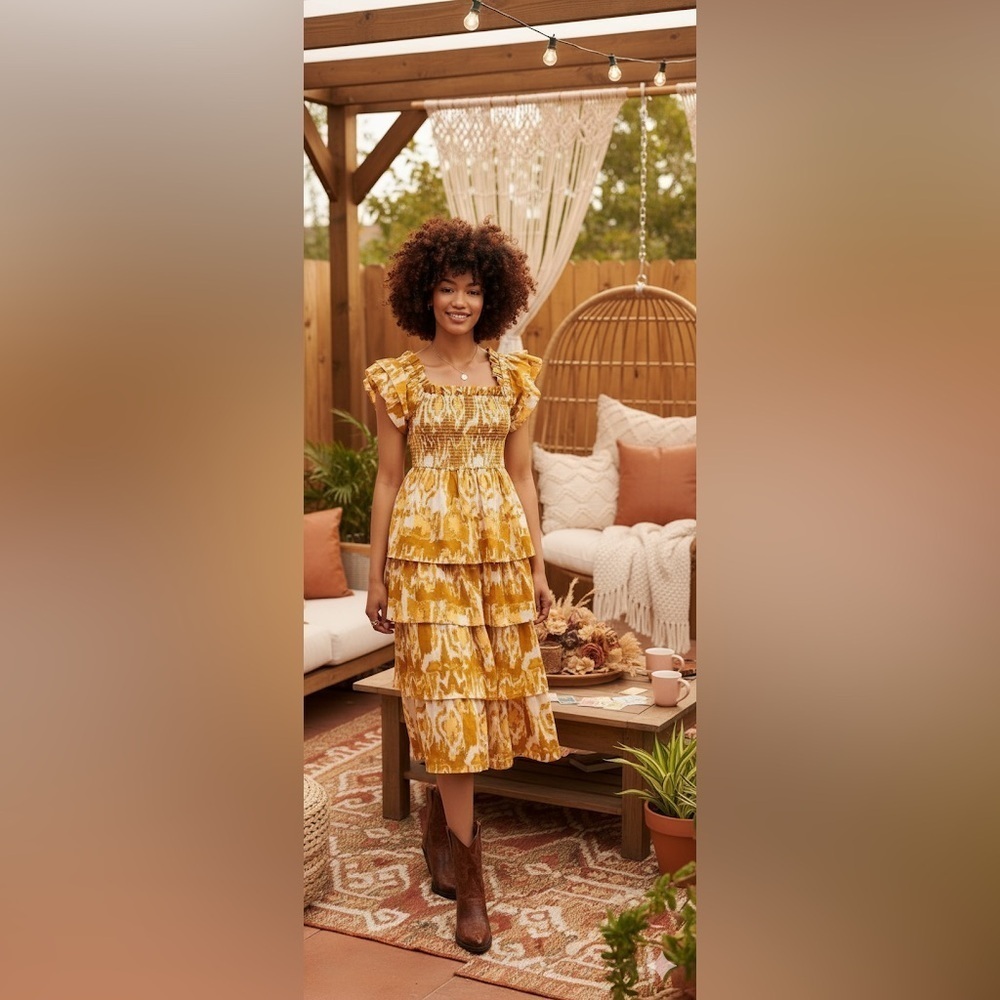 CLEOBELLA SAMANTHA for Anthropologie MIDI DRESS, size L